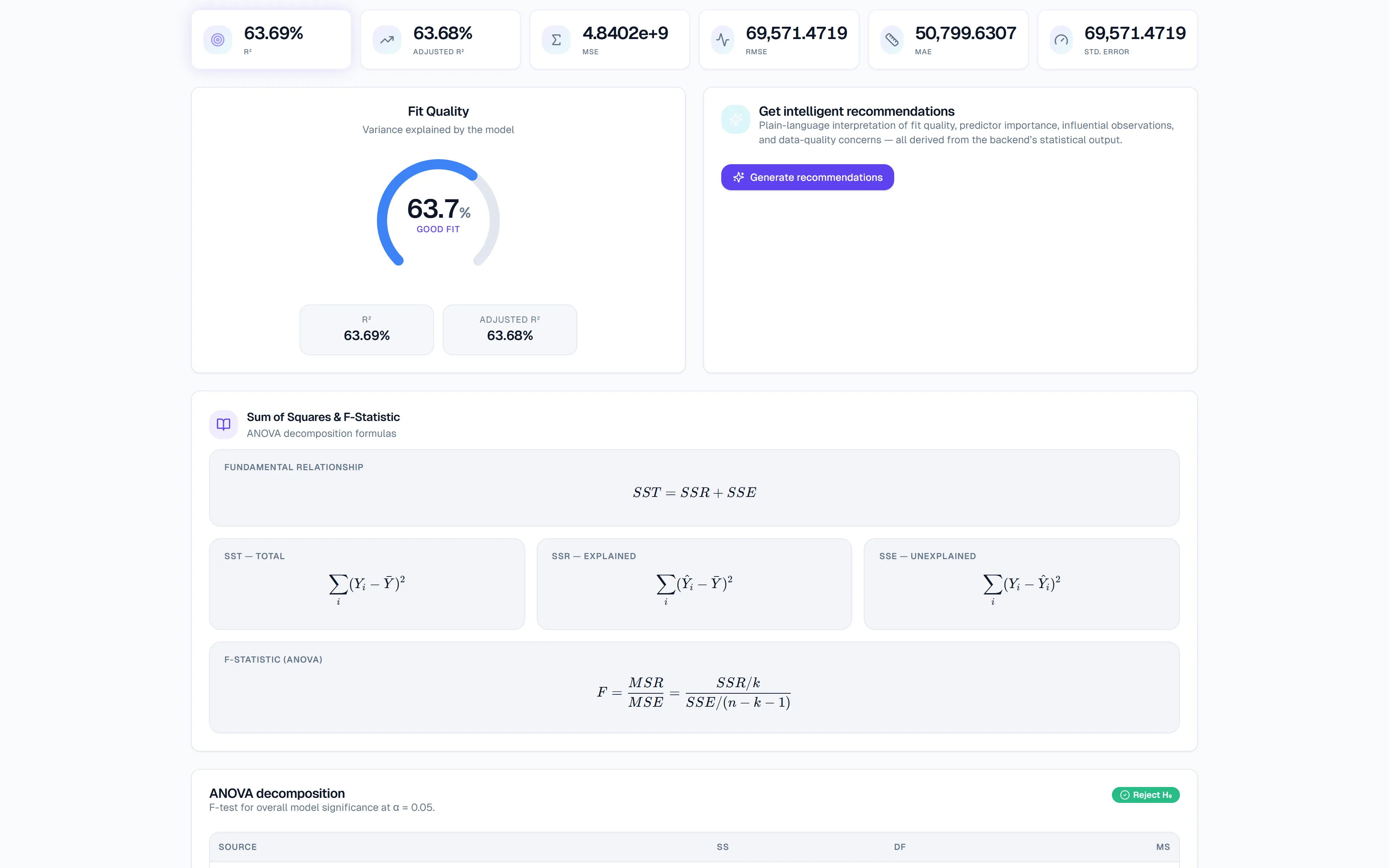 Smart Regression & Data Insight System preview